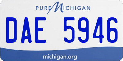 MI license plate DAE5946