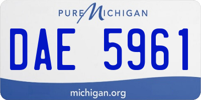 MI license plate DAE5961