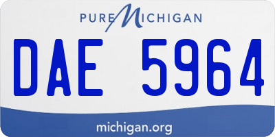 MI license plate DAE5964