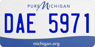 MI license plate DAE5971