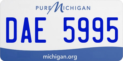 MI license plate DAE5995