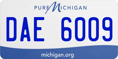 MI license plate DAE6009