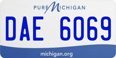 MI license plate DAE6069