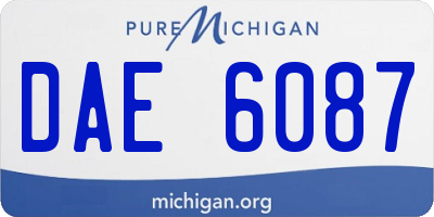 MI license plate DAE6087
