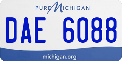MI license plate DAE6088