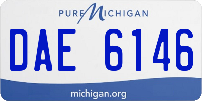 MI license plate DAE6146
