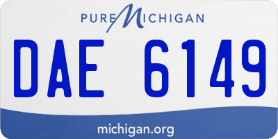 MI license plate DAE6149