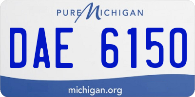 MI license plate DAE6150