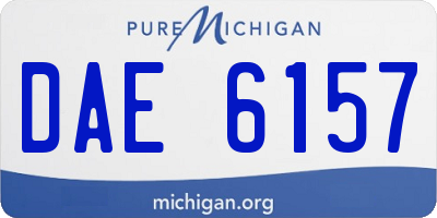 MI license plate DAE6157