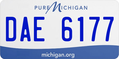 MI license plate DAE6177