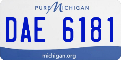 MI license plate DAE6181