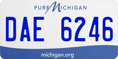 MI license plate DAE6246