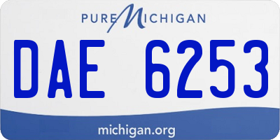 MI license plate DAE6253