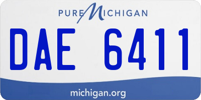MI license plate DAE6411