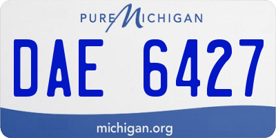MI license plate DAE6427