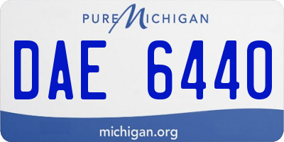 MI license plate DAE6440