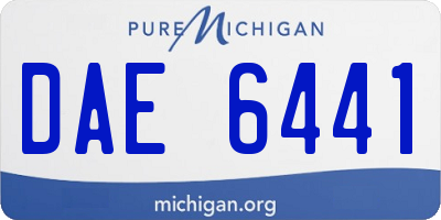 MI license plate DAE6441