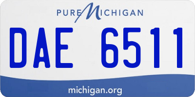 MI license plate DAE6511
