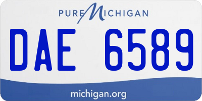 MI license plate DAE6589