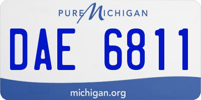 MI license plate DAE6811