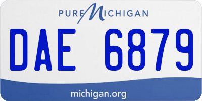 MI license plate DAE6879