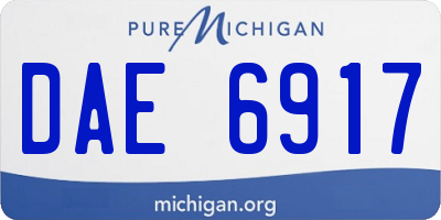 MI license plate DAE6917