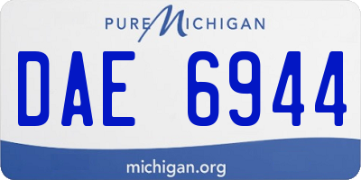 MI license plate DAE6944