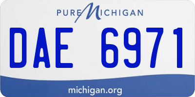 MI license plate DAE6971