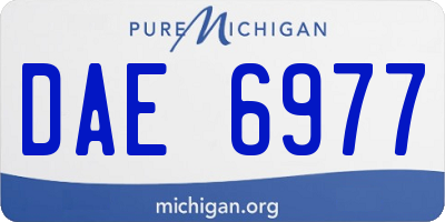 MI license plate DAE6977