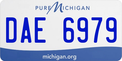 MI license plate DAE6979