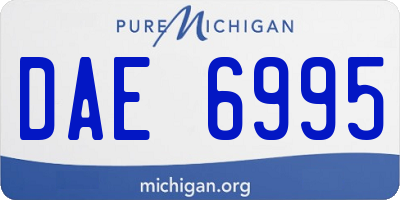 MI license plate DAE6995