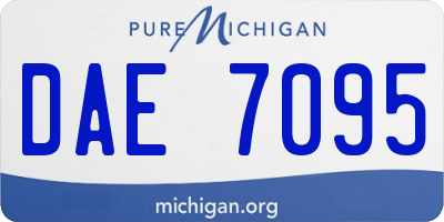 MI license plate DAE7095