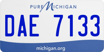 MI license plate DAE7133