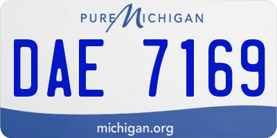MI license plate DAE7169
