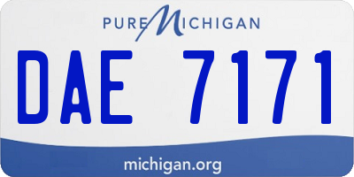 MI license plate DAE7171
