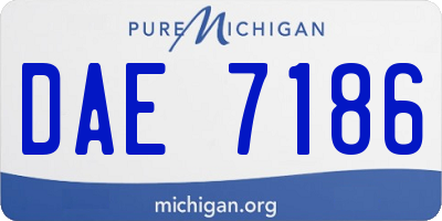 MI license plate DAE7186