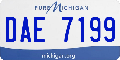 MI license plate DAE7199
