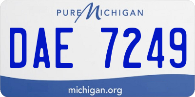 MI license plate DAE7249