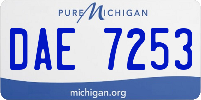 MI license plate DAE7253
