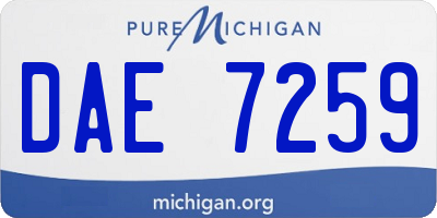 MI license plate DAE7259