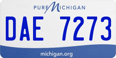 MI license plate DAE7273