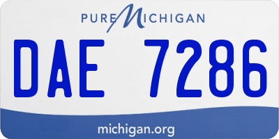 MI license plate DAE7286