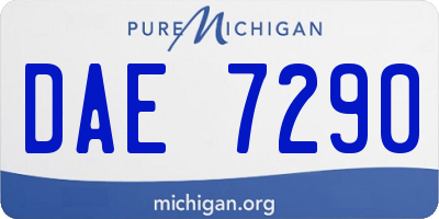 MI license plate DAE7290