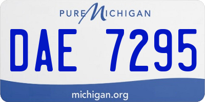 MI license plate DAE7295