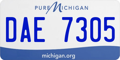 MI license plate DAE7305