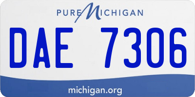 MI license plate DAE7306