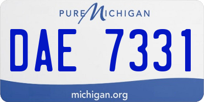 MI license plate DAE7331