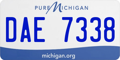 MI license plate DAE7338
