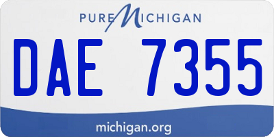 MI license plate DAE7355