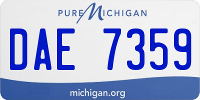 MI license plate DAE7359